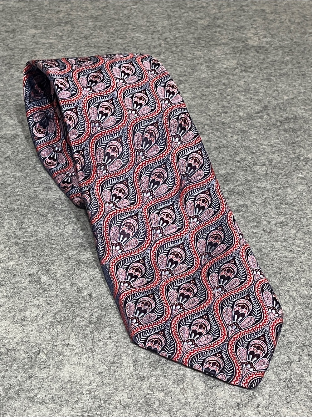 Ted Baker Pink and Blue Paisley Silk Tie
